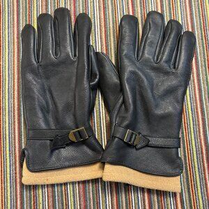 Orvis Black Deerskin Gloves with Removeable Liner Size XL